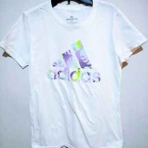 Adidas Amplifier Logo Graphic White T-shirt Women's Size M, L